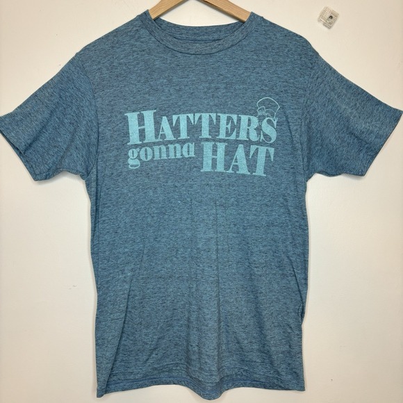 Disney Other - Disney Parks Mad Hatter Hatters Gonna Hat Blue T-Shirt Adult Unisex Medium Alice